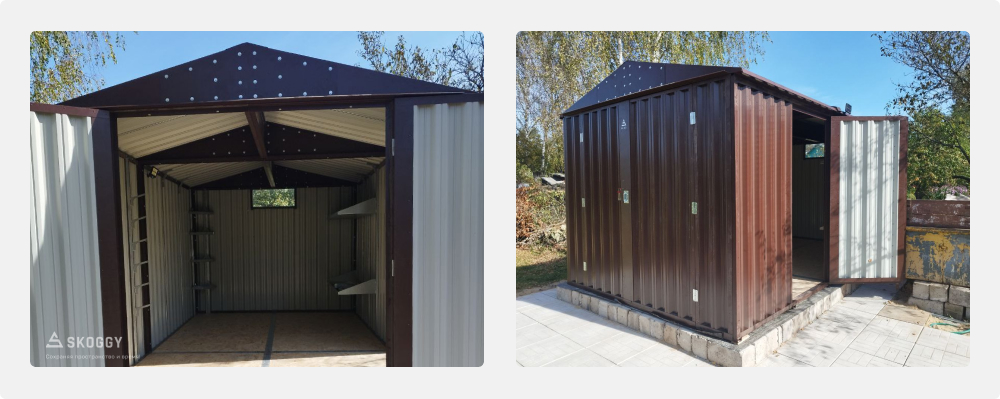 Хозблок с окном, дверью, системами хранения SKOGGY