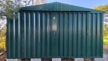 Хозблок для вещей с люком для погреба в зеленом цвете в дер. Люторецкое, г. о. Чехов, МО