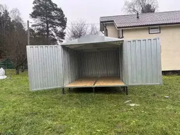 Хозблок для садовой техники в цинковом цвете в дер. Полушкино, Одинцовский г.о, МО