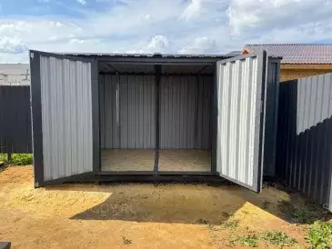 Хозблок для хозяйственных принадлежностей в графитовом цвете в дер. Запрудное, Раменский г.о, МО