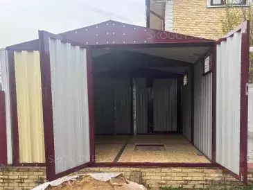 Хозблок для садовой техники и инвентаря в комбинированной расцветке в дер. Луковня, г.о. Подольск, МО